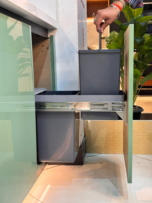 Pull Out Double Container Bin