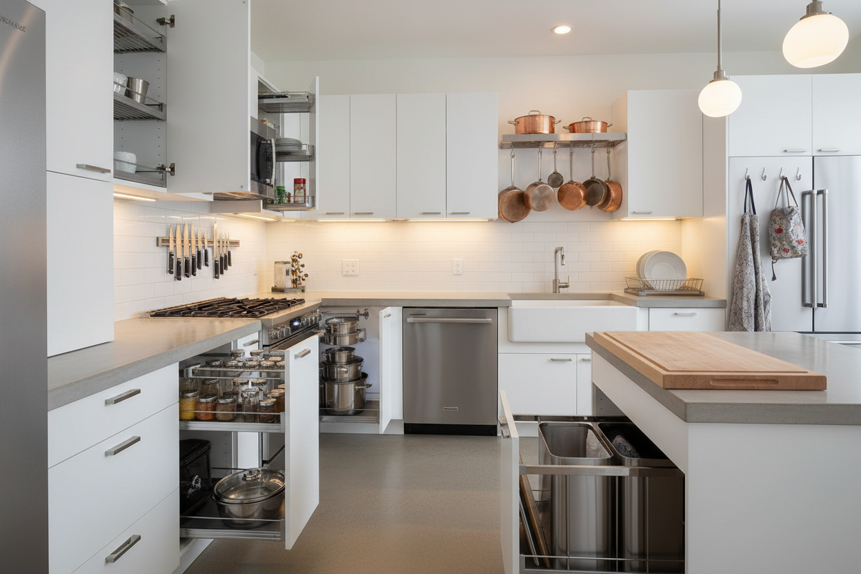 Top 10 Space-Saving Kitchen Hardware Solutions | Modular Kitchen Tips ...