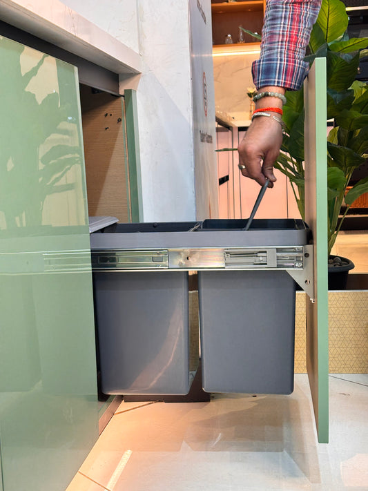 Pull Out Double Container Bin